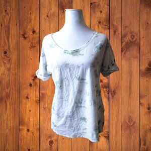 Gap Women's Small Short Sleeve Pullover Tie Dye T-Shirt Rolled Cuff  Classic